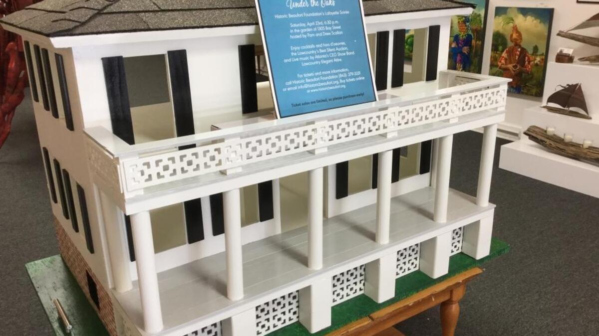 This dollhouse replica of 1305 Bay St. will be auctioned April 23 to benefit the Historic Beaufort Foundation.
