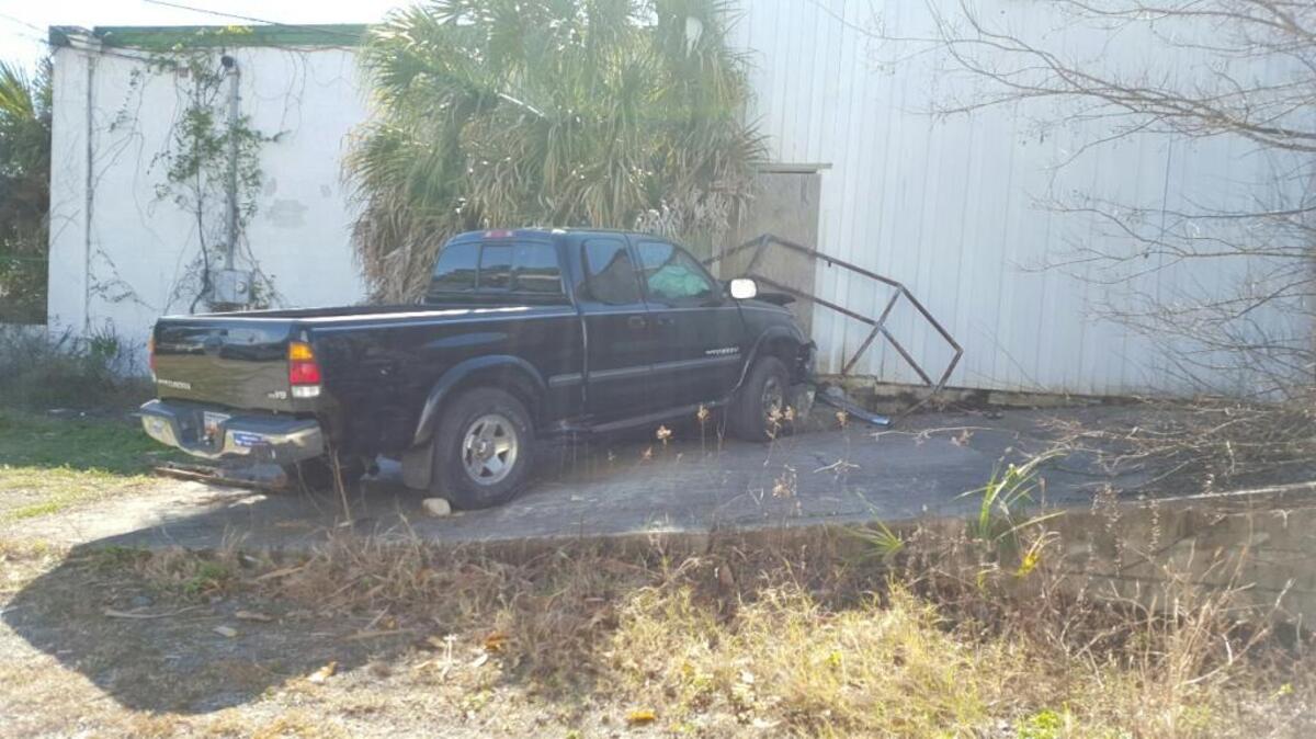 The Toyota pickup was driving west on 7th Street.
