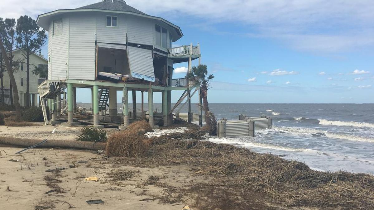In this file photo taken in October, a home on Harbor Island displays the damage that Hurricane Matthew caused when the storm came through the Lowcountry