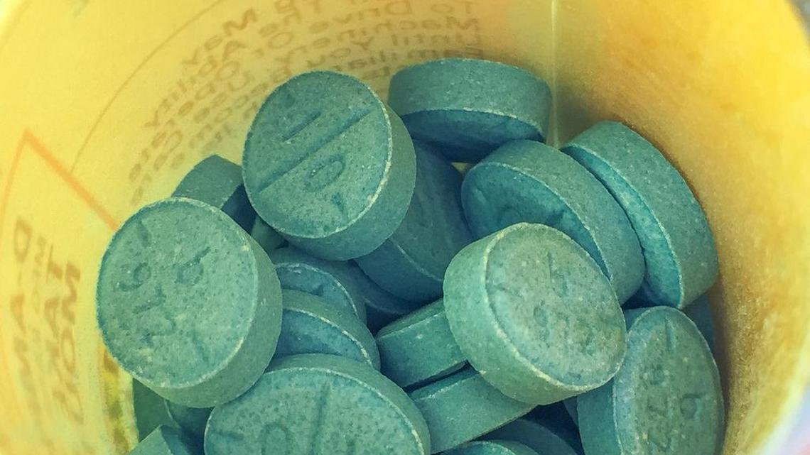 Adderall, a prescription stimulant commonly used to treat attention deficit hyperactivity disorder. Officials at Ohio State University said overdoses and hospitalizations have occurred from "fake Adderall pills" containing fentanyl. 