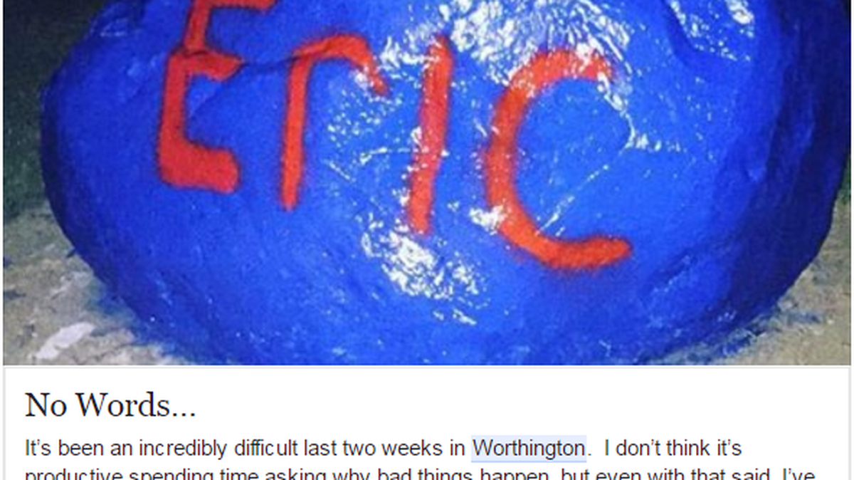 The Worthington School District superintendent posted a blog online responding to 16-year-old Eric Clark going missing near Fripp Island.