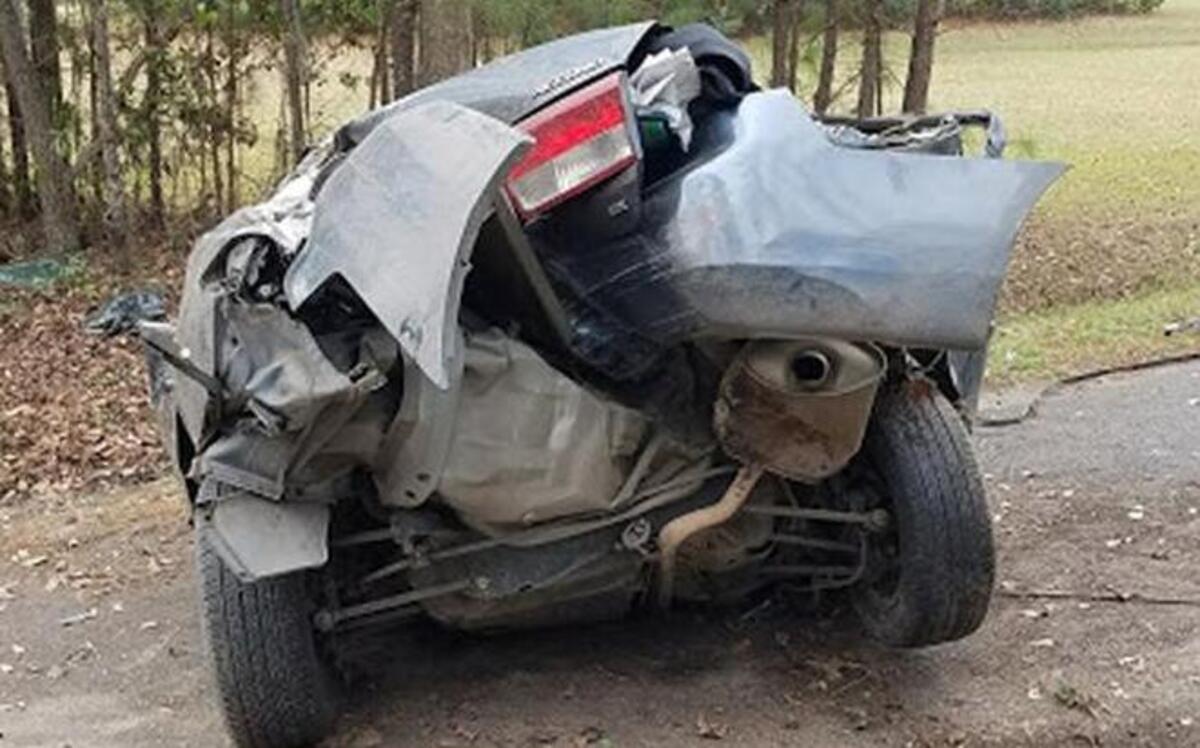 A vehicle was found on its roof in a ditch on Joesphine Drive in Burton Wednesday morning. No occupants were found in or near the car.
