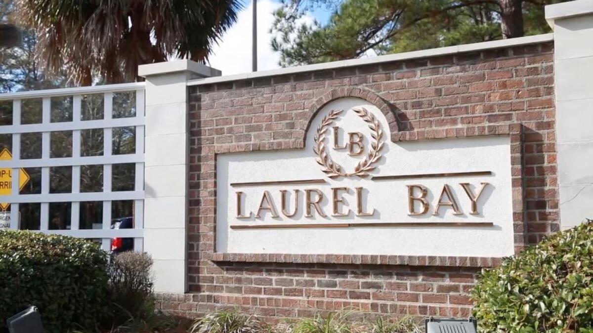 The front gate of Laurel Bay Military Housing located in Beaufort County.