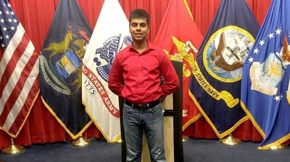 Raheel Siddiqui, shortly before shipping off to Marine Corps Recruit Depot Parris Island in March 2016.