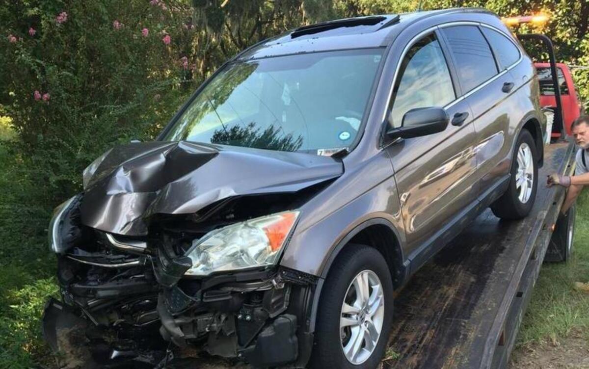 An SUV slammed into a power pole head-on near the intersection of Ribaut Road and Pinckney Boulevard in Port Royal around 3:30 p.m. Saturday.