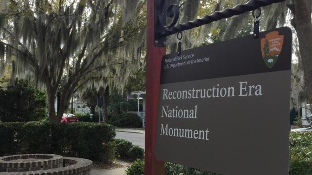 A sign marks the planned headquarters of the Reconstruction Era National Monument on Craven Street in downtown Beaufort. An anniversary celebration is planned on January 18, 2018.