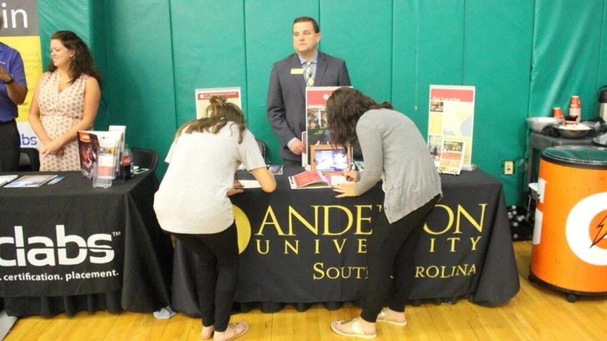 A Beaufort County School District college fair drew more than 2,500 students to Bluffton High School on Friday, September 16, 2016.