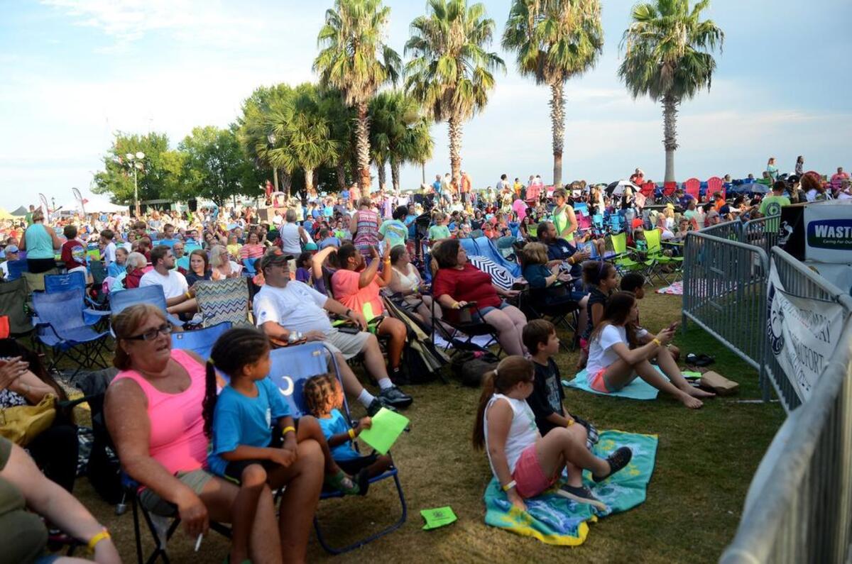 The talent show crowd during the 2016 Beaufort Water Festival at Henry C. Chambers Waterfront Park.