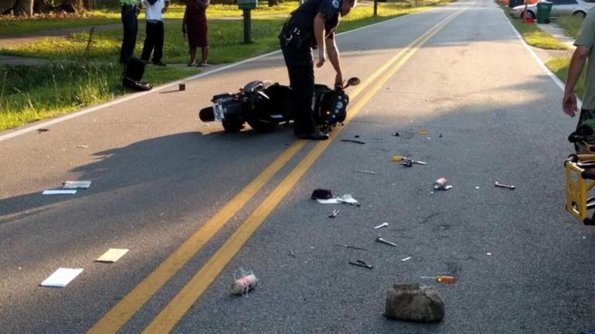 A car and moped collided on Southside Boulevard in Beaufort on Friday evening, injuring the moped operator.
