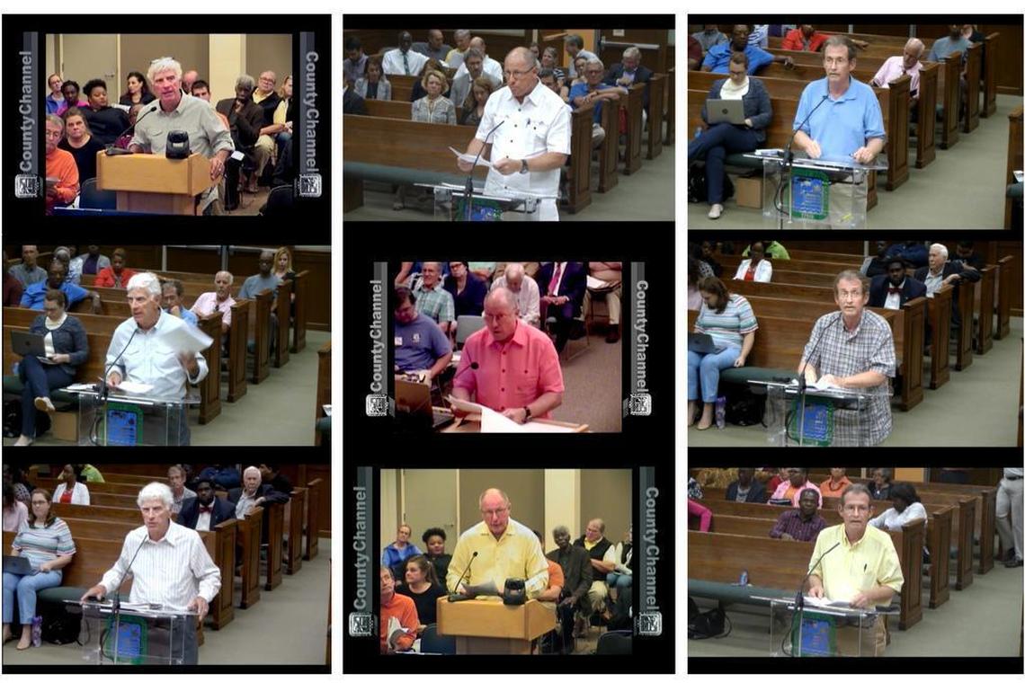 The following collection of images are captured from the Beaufort County Channel during public comment periods of various meetings around the county of three very vocal citizens who speak at nearly every meeting in which they attend. Pictured are from left, Richard Bisi, founder of Citizens Advocating Responsible Education; Skip Hoagland, a Hilton Head Island businessman; and John Dowling, a retired Bluffton citizen.