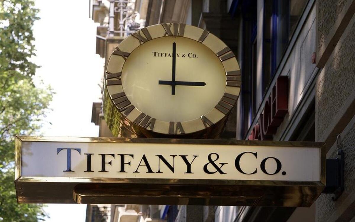 Stock image - Switzerland Clock Sign Street Tiffany Shop Zurich