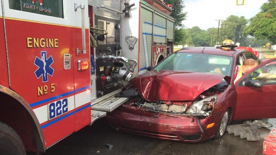 On Aug. 3, a Burton Fire District firetruck and a 2006 Toyota sedan collided at the intersection of Trask Parkway and Bruce K. Smalls Drive in Burton.