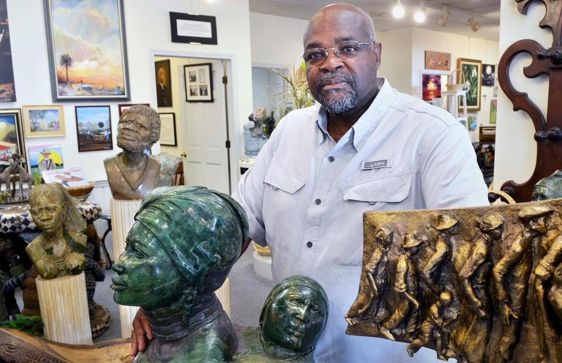 Former State Rep. and Beaufort pastor Kenneth Hodges is photographed on Tuesday at his Beaufort art gallery, LyBensons Gallery and Studio.
