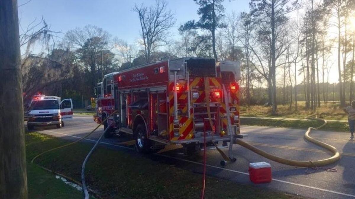 Crews with the Burton Fire District responded to the fire on Detour Road that started in a pile of yard debris and spread to a nearby mobile home.