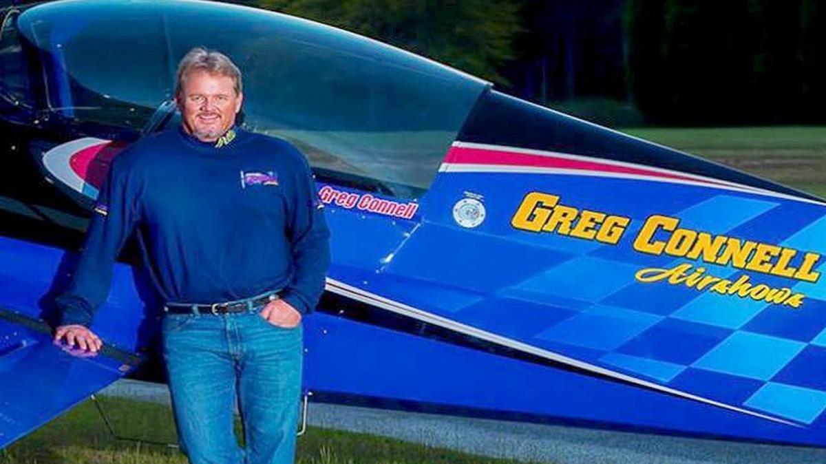 A portrait of Greg Connell – in this undated photo from his Facebook page – pictured with his plane.