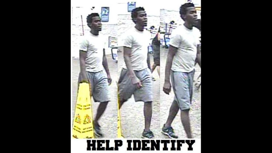 The suspect, shown in a surveillance photo, allegedly groped two women at Walmart on Robert Smalls Parkway on Thursday, according to police.