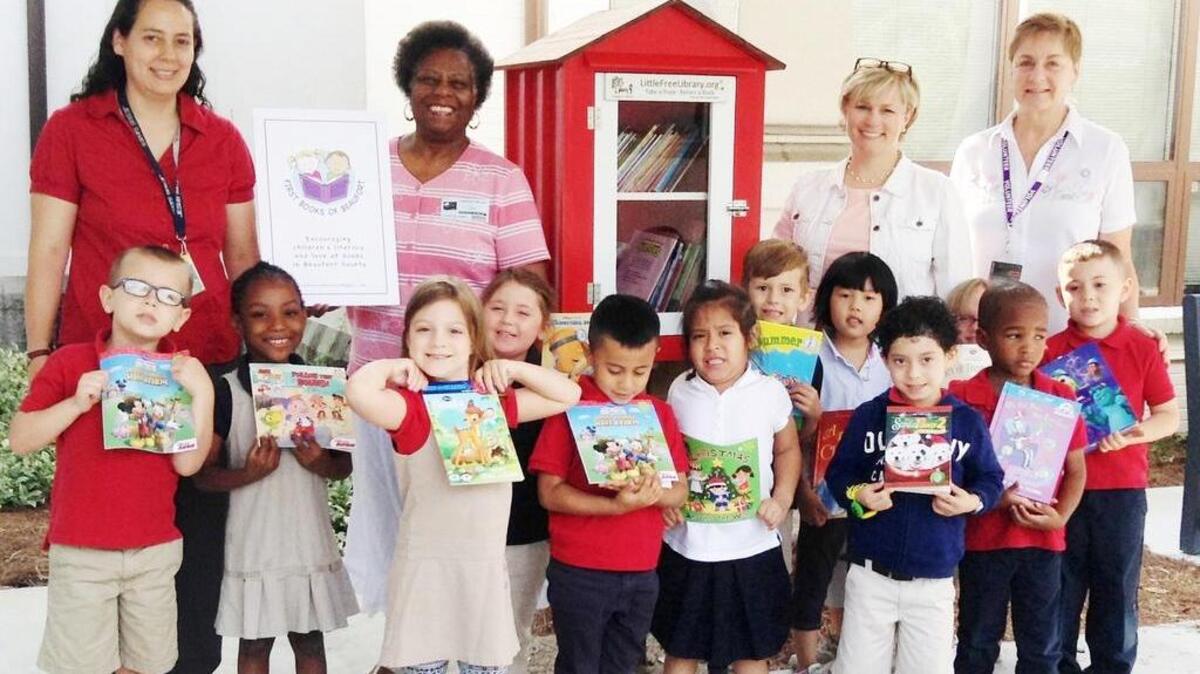 Anne Glaze’s pre-kindergarten class at Port Royal Elementary School launched two lending libraries for children’s books this past year.