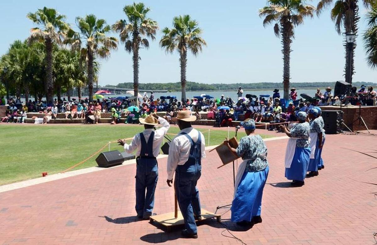 The Geechee Gullah Ring Shouters perform at the 29th annual Original Gullah Festival in Beaufort.