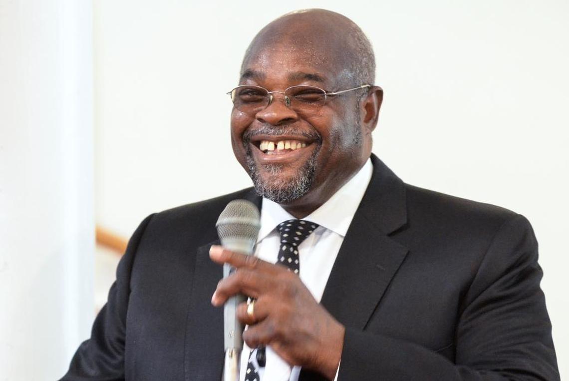 The. Rev. Kenneth F. Hodges, pastor Tabernacle Baptist Church, speaks during Sunday’s service celebrating the Beaufort church’s 153rd anniversary.