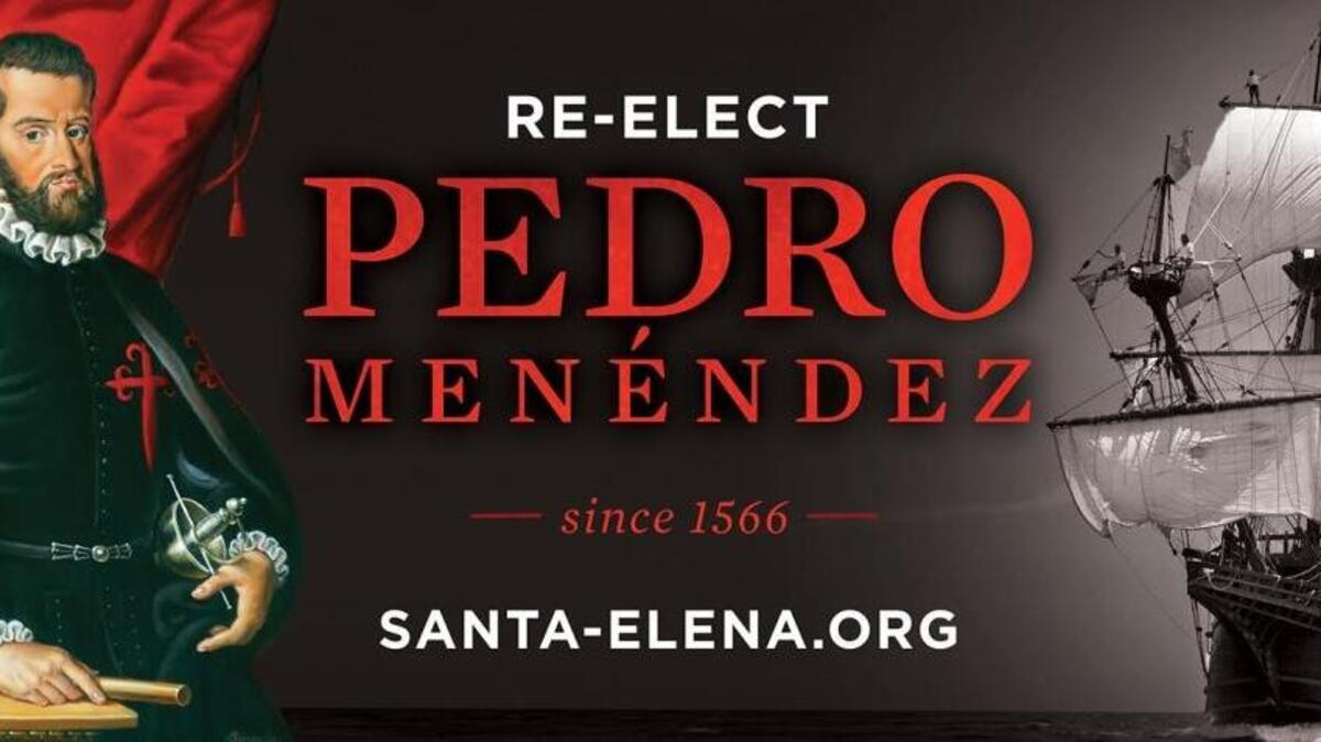 The Santa Elena Center’s new “Re-Elect Pedro” billboard.