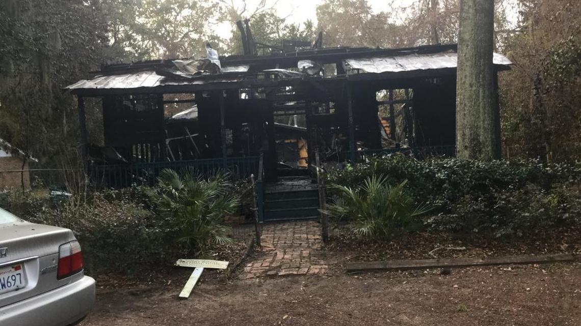 Fire destroyed a Port Royal home early Saturday morning. The occupant of the 12th Street home was taken to the hospital with burns and smoke inhalation.