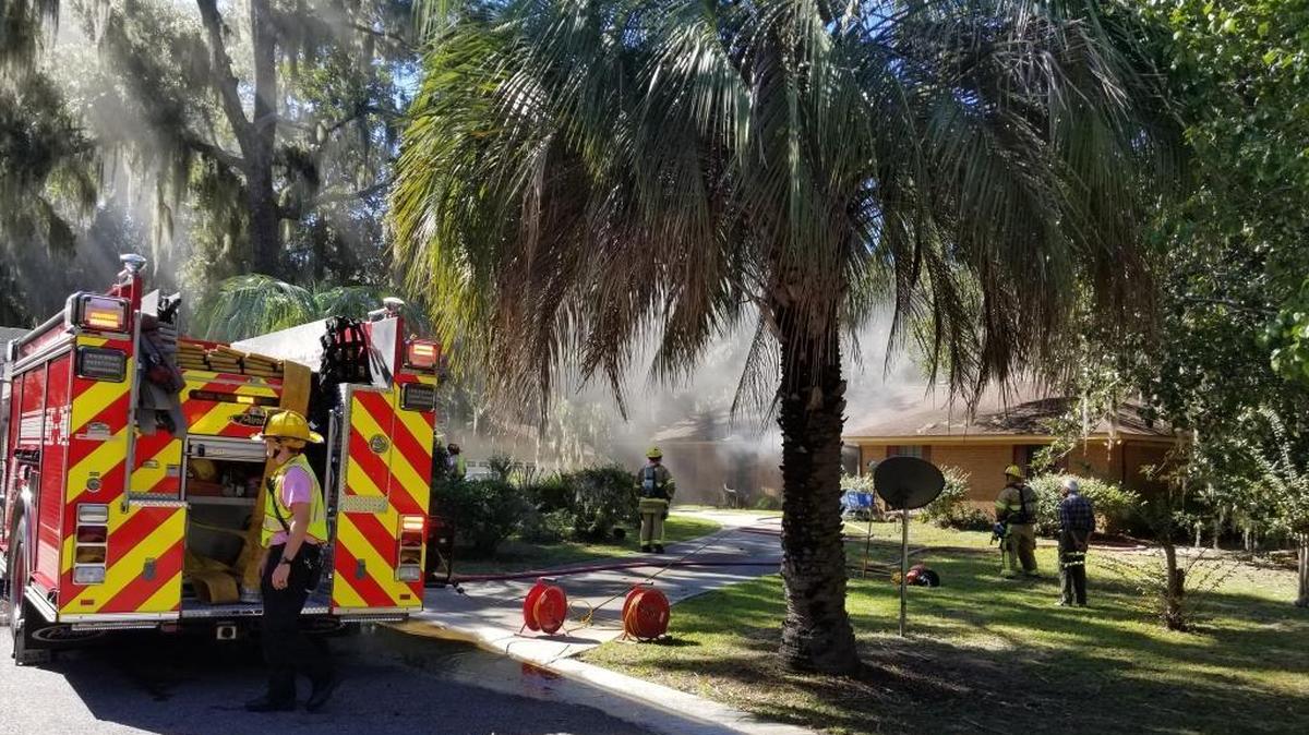 The one person inside made it safely out of a home on Coleman Lane in Beaufort late Tuesday morning after a fire in the living room. No injuries were reported and the cause of the fire is still under investigation.