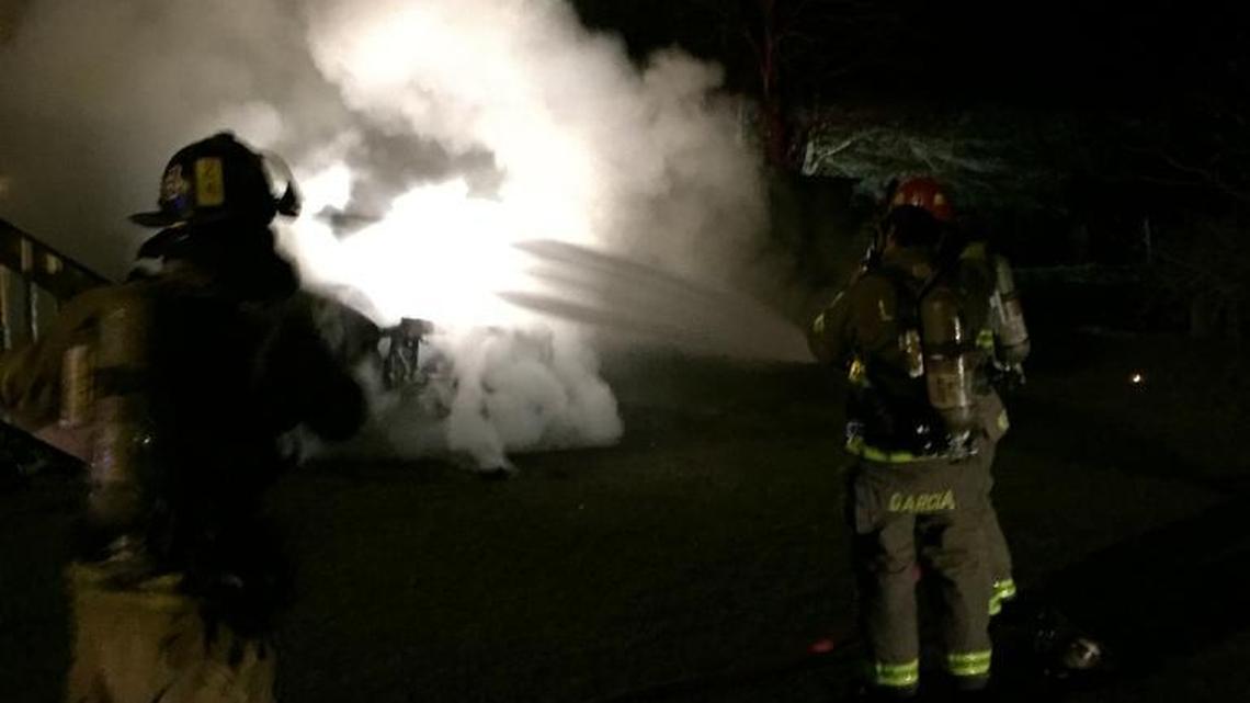 The Lady’s Island-St. Helena Fire District responded to a vehicle fire early Friday morning.