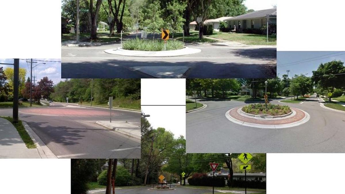 Examples of mini-roundabouts included in a study on potential solutions for Lady’s Island traffic problems.