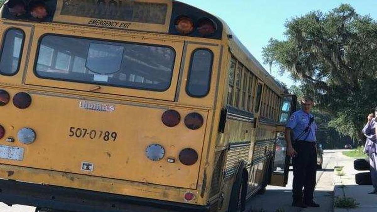 A Beaufort County school bus broke down and caught fire Wednesday morning in the Burton area.