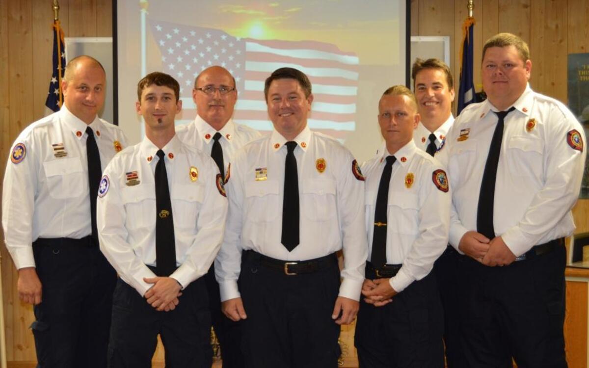 (left to right) Lt. Brian Wagner, Lt. Ethan Webb, Lt. John Perry, Capt. John Ireland, Capt. Chris Lewis, Lt. Daniel Byrne and Capt. Justin Blankenship.