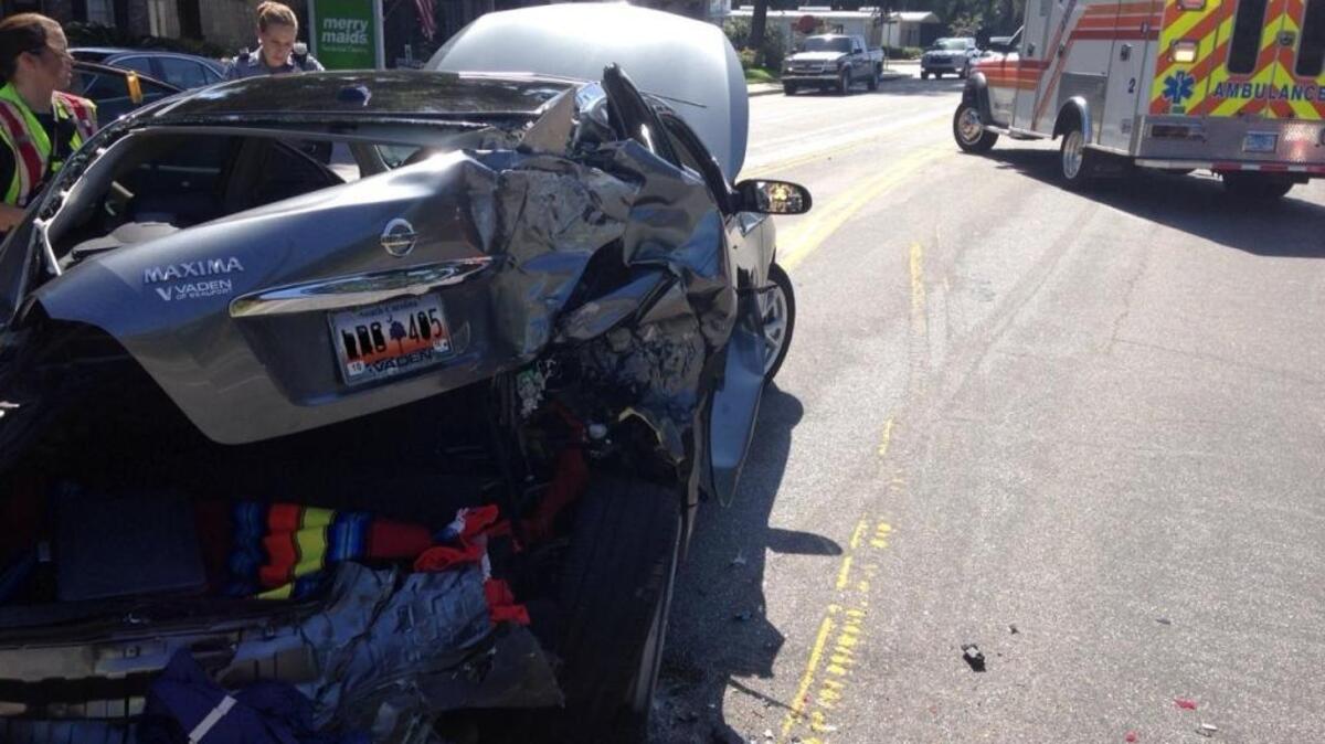 Two were taken to Beaufort Memorial Hospital after this wreck.