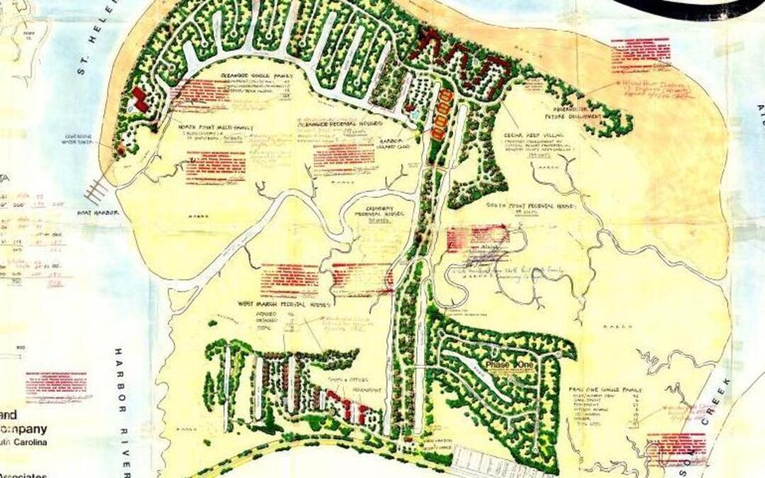 An early Harbor Island development plan on file with Beaufort County includes a provision for public beach access and parking. A recent proposal to create public parking and restrooms to expand beach access is said to be not feasible because of community covenants.