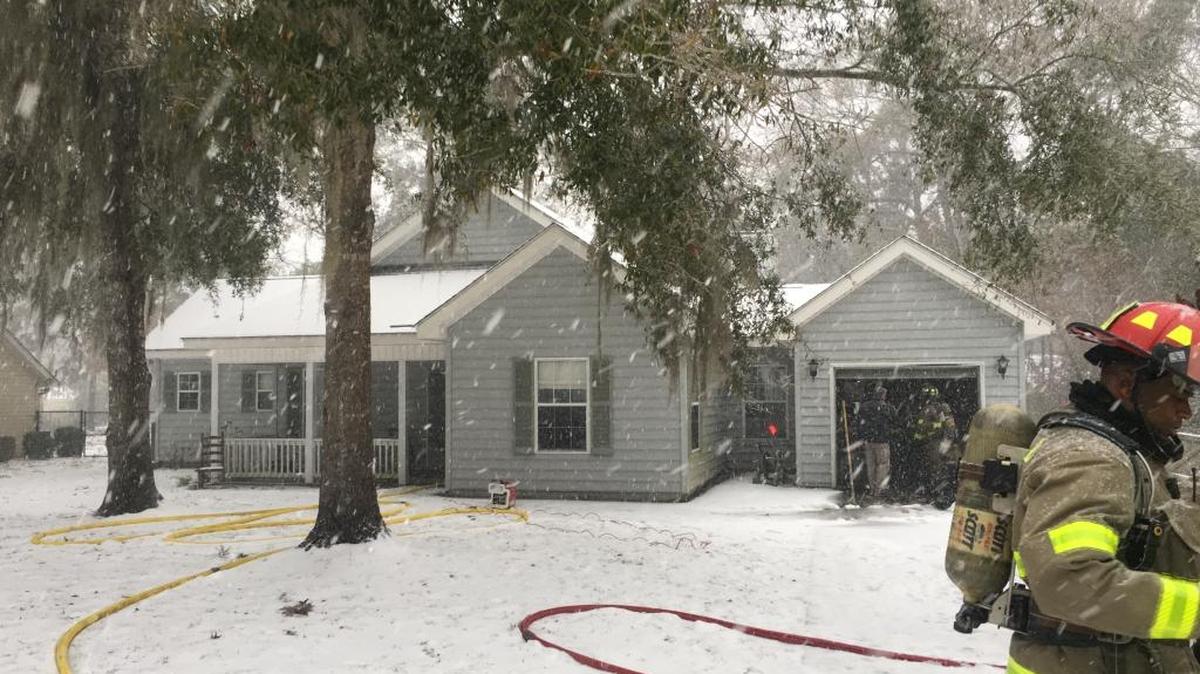 Lady’s Island firefighters controlled a blaze in the garage of a Telfair home on Wednesday, Jan. 3.