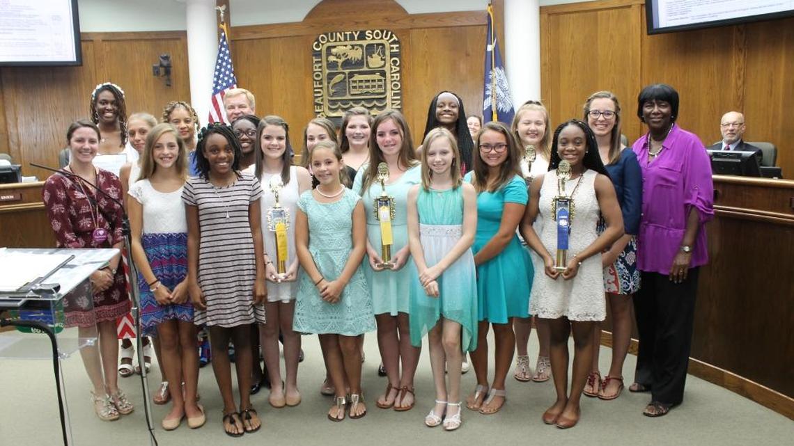 These Lady’s Island Middle cheerleaders have spirit to spare