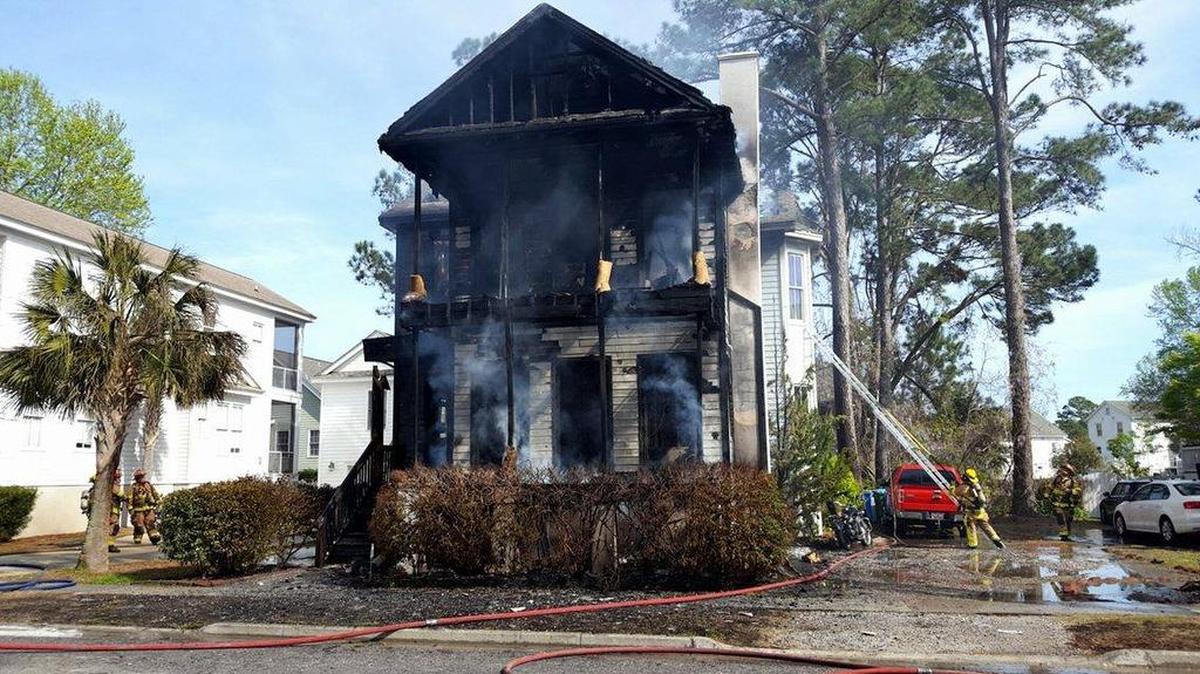 Firefighters with the Beaufort-Port Royal Fire Department fought a large fire on March 11, 2017, at a home in Beaufort’s Battery Point neighborhood.