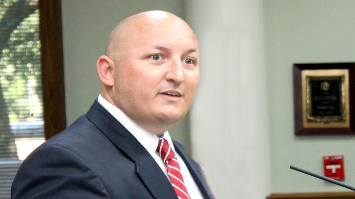 Gregory Hall speaks to the Beaufort County school board on June 8, 2016 after being announced as the next principal of Lady’s Island Middle School.