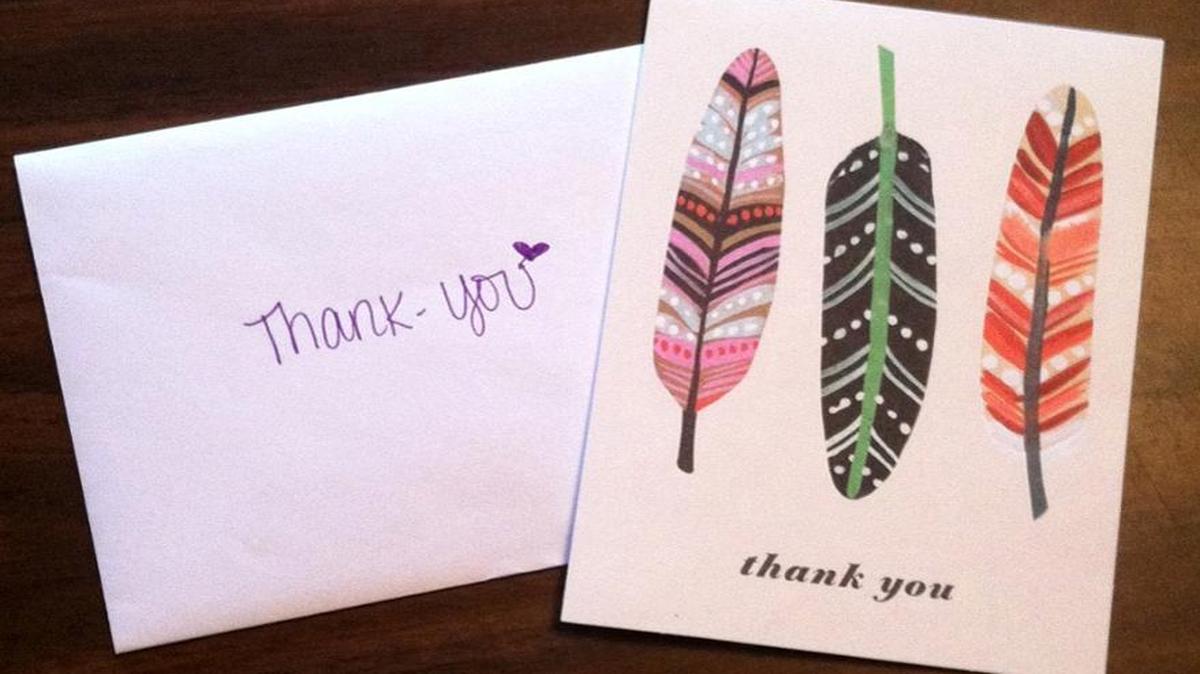 A hand-written note from Jean Tanner’s granddaughter will be stored in a keep-sake box with other thank-you notes.