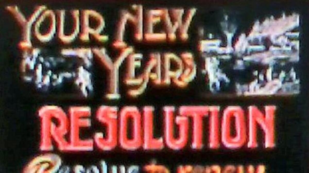 This 20th century post card describes how many of us feel about resolutions.