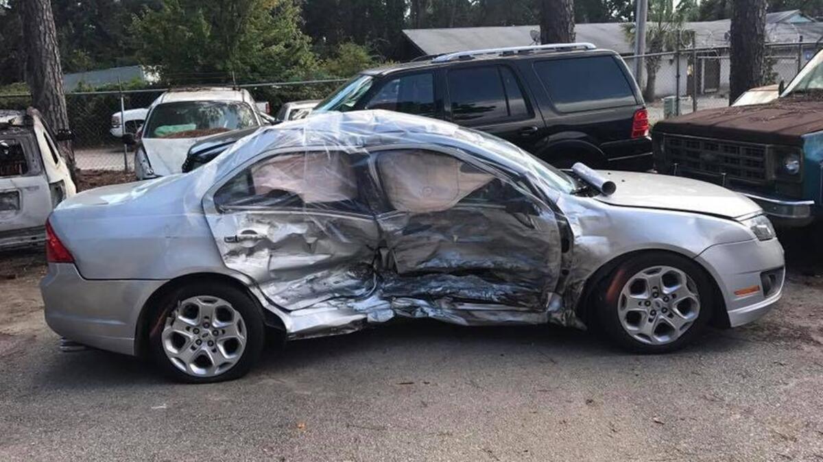Joey Zanette said he was lucky to have needed only 10 stitches and suffered two black eyes after he was involved in a two-vehicle crash late Thursday night on Hilton Head Island. Now, he wants to find the passersby who helped him get out of his car.