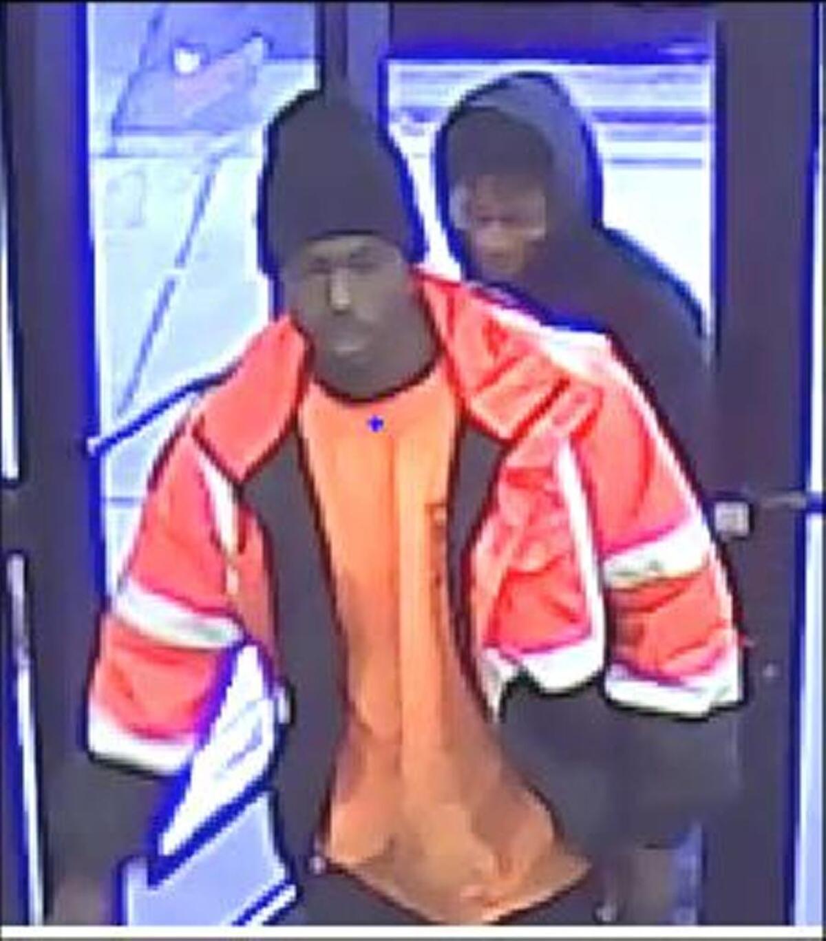 The man in an orange jacket was allegedly spotted shoplifting on security cameras at the 501 Island West Park Enmark store around 7:55 a.m. on Jan. 8.