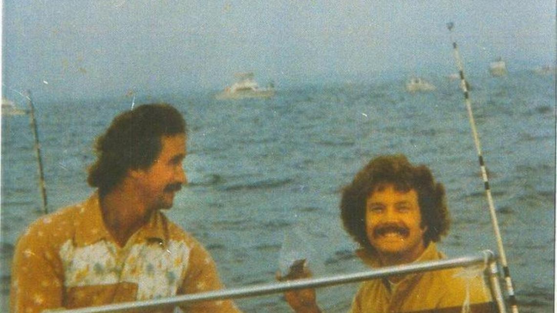 Les Riley, left, and Barry Foy during a Hilton Head Island fishing tournament.
