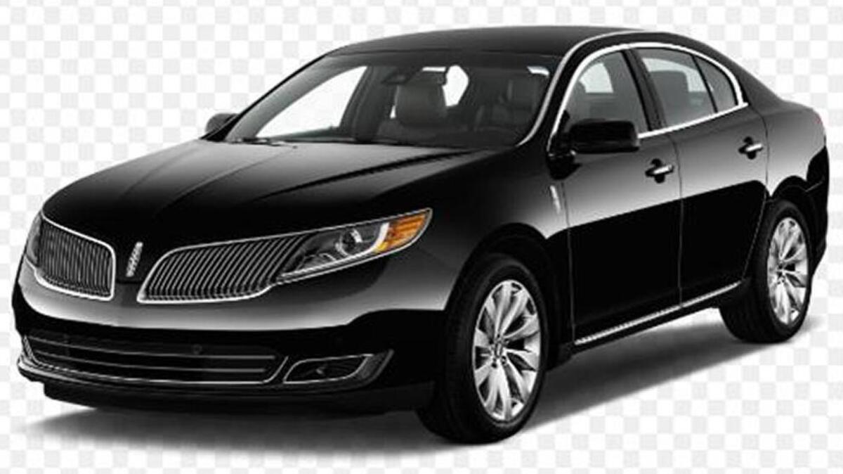 The black 2014 Lincoln MKS with New York license plates WILLIEG that was stolen from Sun City on Monday looks like this, according to the Sheriff’s Office.