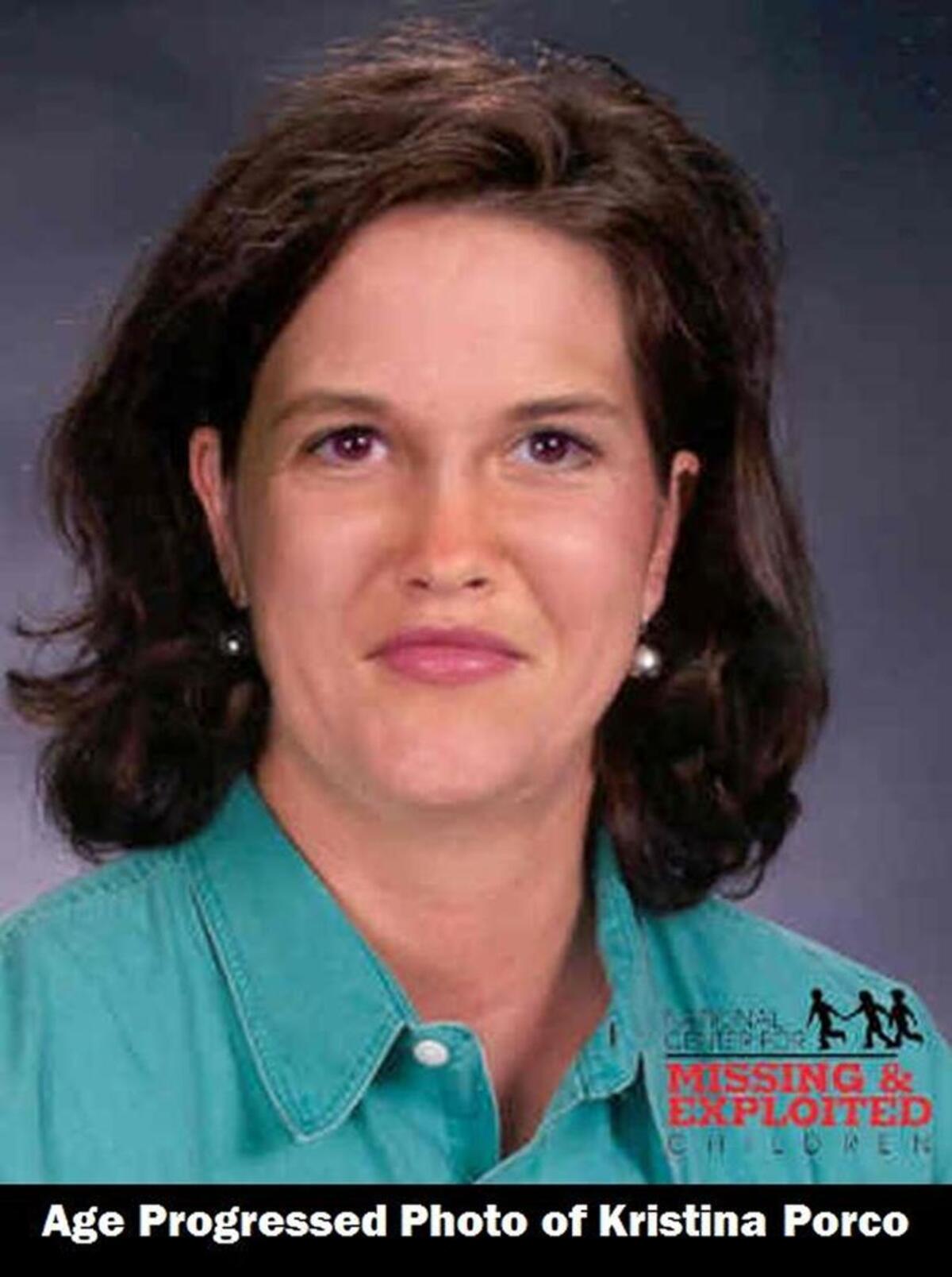 Kristina Porco, as she might look today as a 47-year-old woman.
