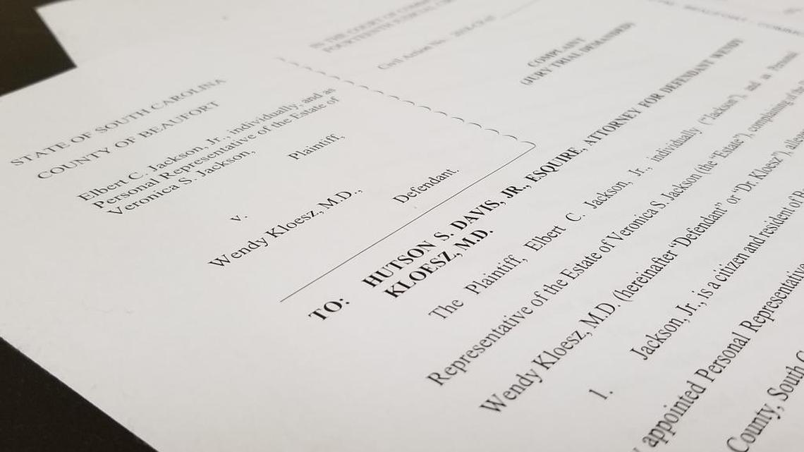 Lawsuit filed against Wendy Kloesz by Elbert C. Jackson, Jr on both his own behalf and the behalf of his late wife Veronica S. Jackson.