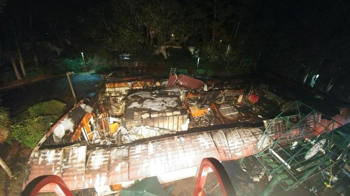 The aftermath of Sunday morning’s fire at the Starbucks on William Hilton Parkway.