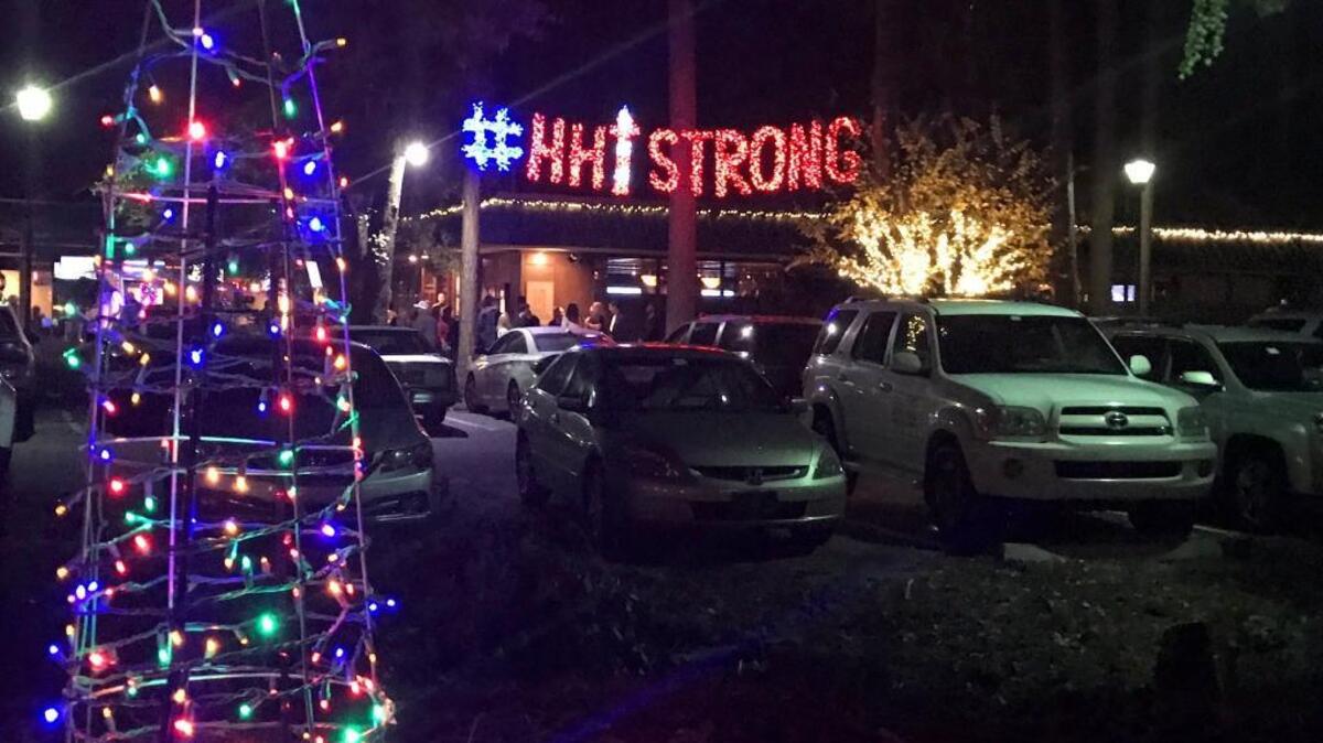 Reilley’s Plaza on Hilton Head Island’s Greenwood Drive decorated for Christmas in December 2016.