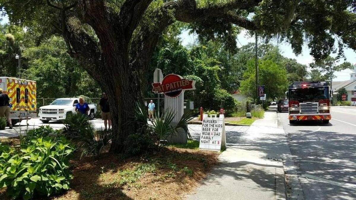 A fire marshal was called to the scene of the Bluffton Fat Patties on Wednesday afternooon after an employee was burned in an apparent flash fire.