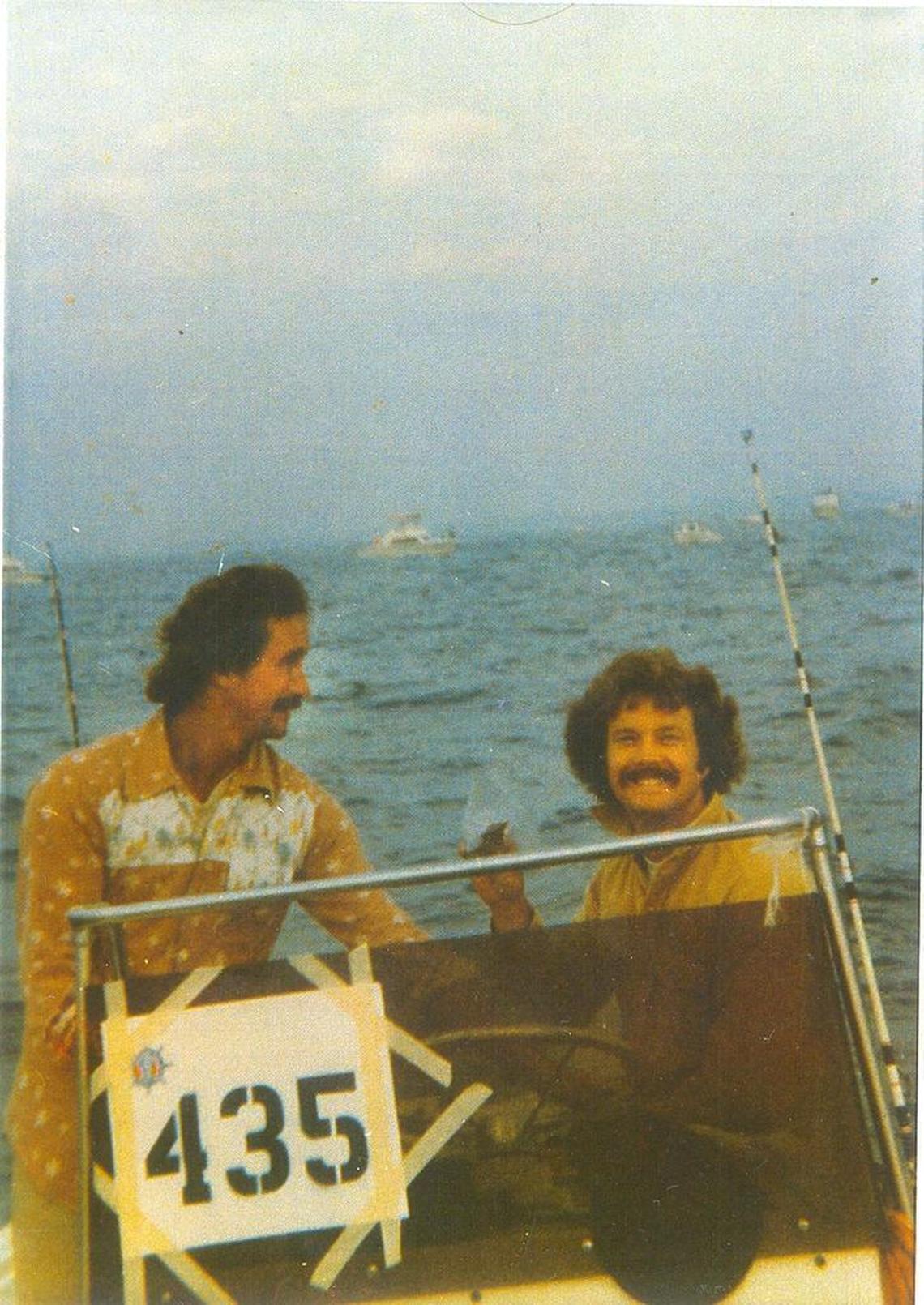 Les Riley, left, and Barry Foy during a Hilton Head Island fishing tournament.