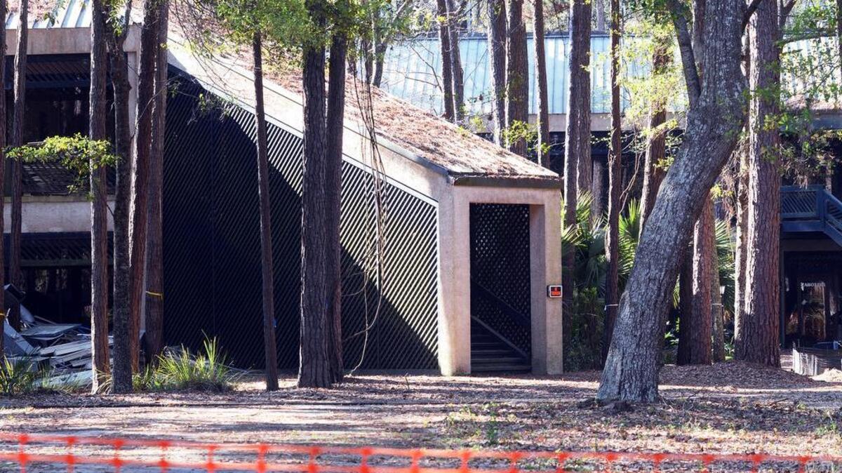 The Carolina Office Park awaits demolition on Monday. The three-building complex on Office Park Road and other buildings will soon be torn down to make way for a new USCB campus.