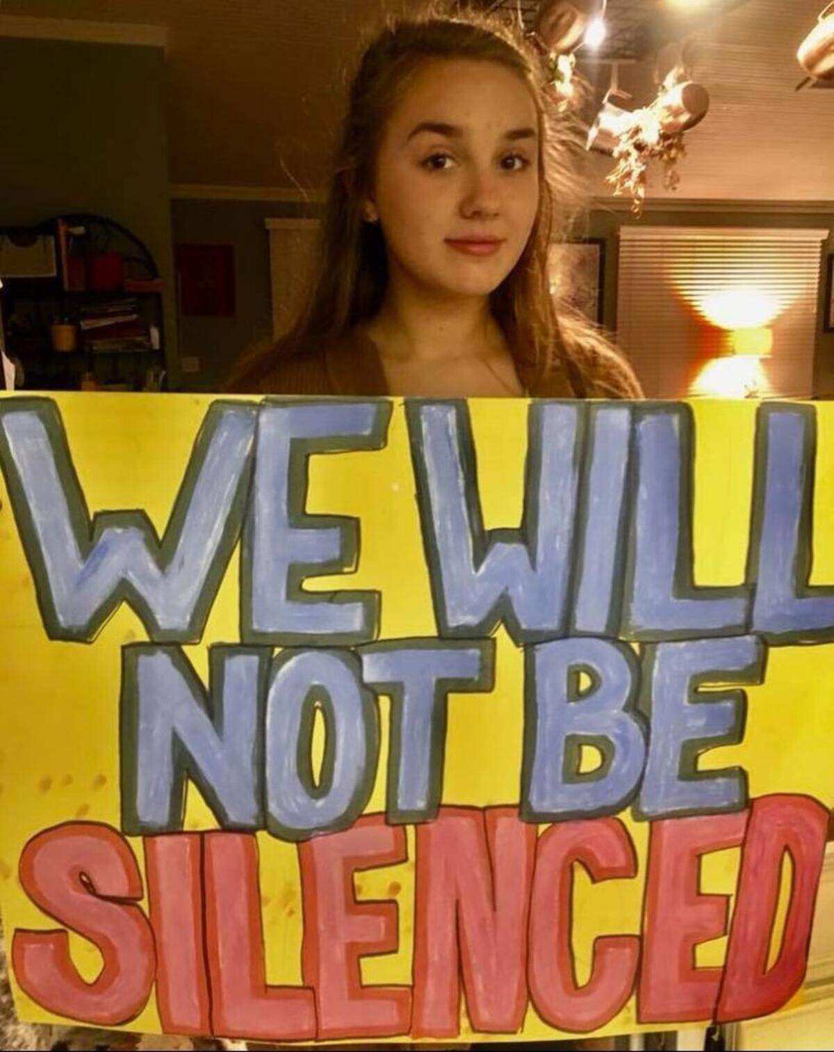 Bluffton High School sophomore Ami Hughey wrote on 12 school bathroom walls, "The district is trying to silence us." She says she will walk out of school Wednesday for 17 minutes in honor of the 17 lives lost in last month's Parkland, Fla., shooting.